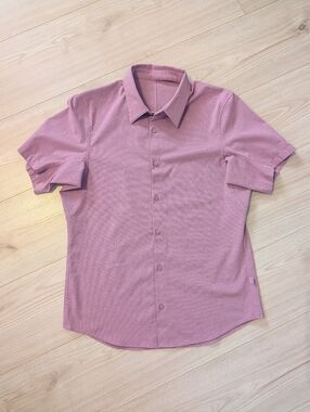 Men's Lululemon Button-Up Shirt in Dusty Rose